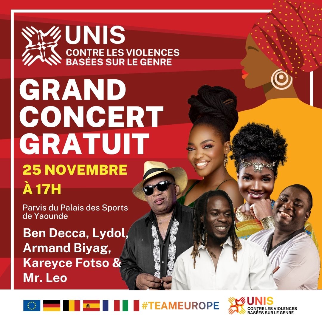 Cover Grand Concert Gratuit aux Parvis du Palais des Sports à Yaoundé le 25 Novembre 2023