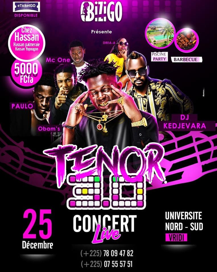 Cover Tenor 3.0 - Concert Live de l'artiste TENOR à Abidjan Université Nord-Sud