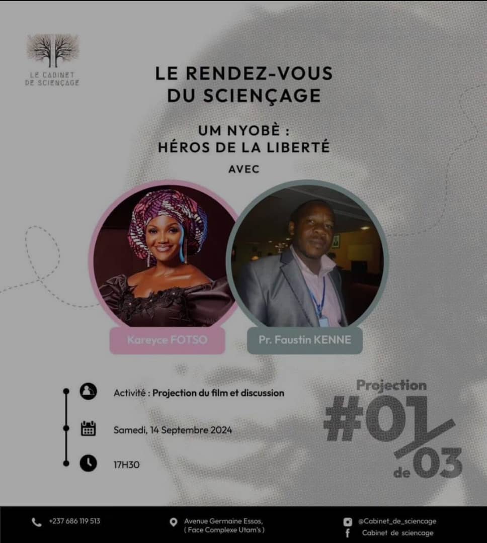 Cover Projection du Film UM Nyobe Héro de la Liberté Samedi le 14 Septembre 2024