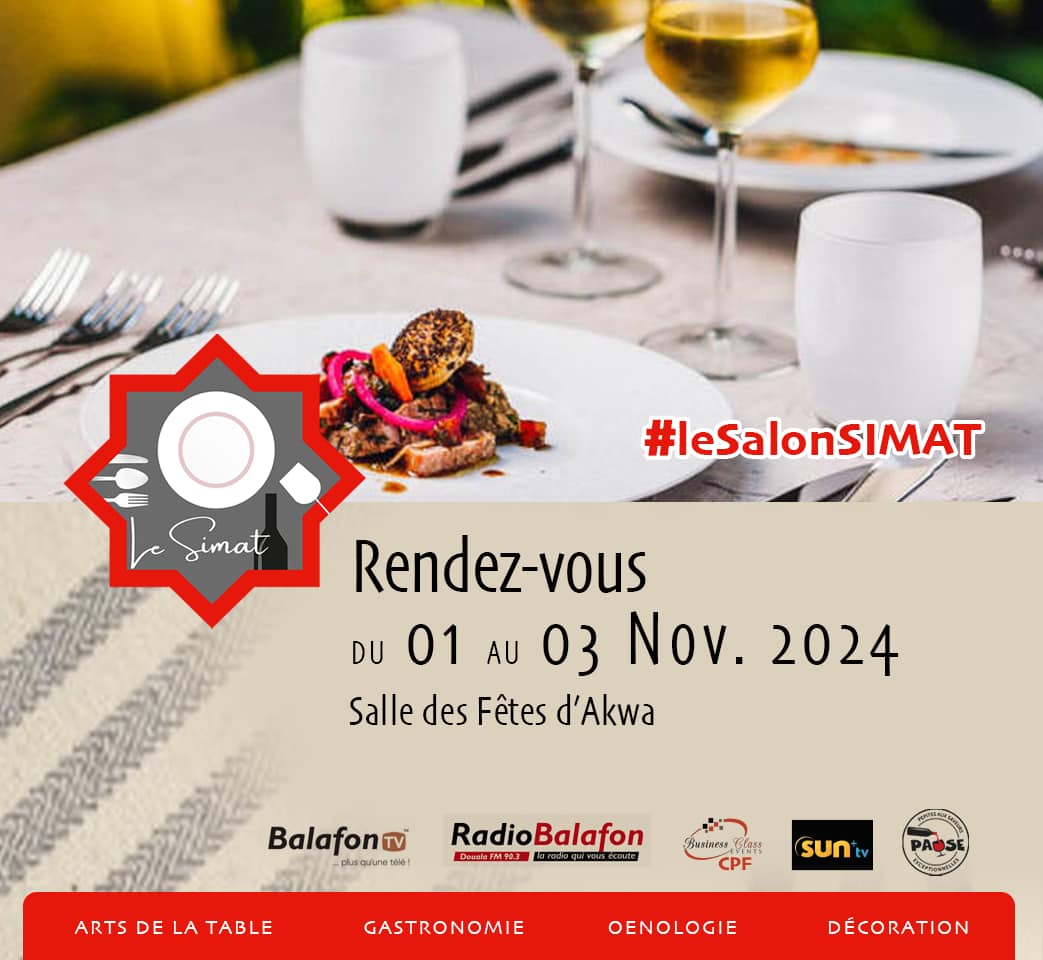 Cover Le SalonSimat du 01 au 03 Novembre 2024 à la Salle de Fête d’Akwa Douala Cameroun.