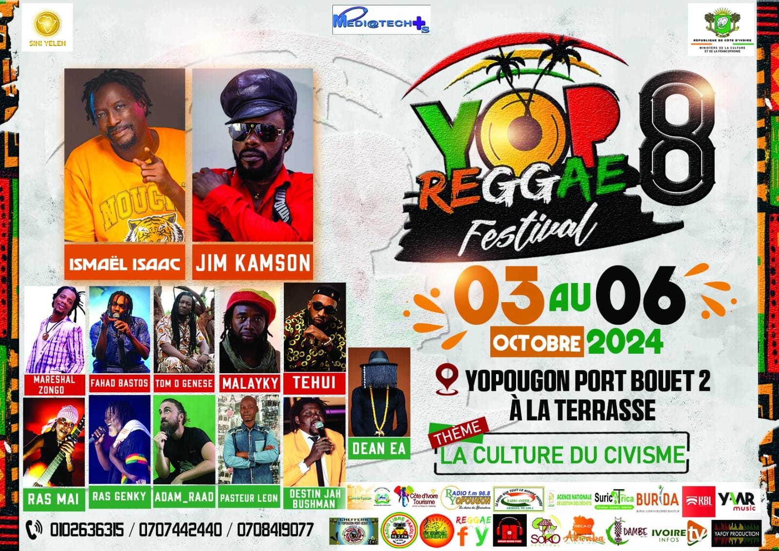 Cover Festival Yop Reggae 8 Du 03 Au 06 Octobre 2024 à Abidjan