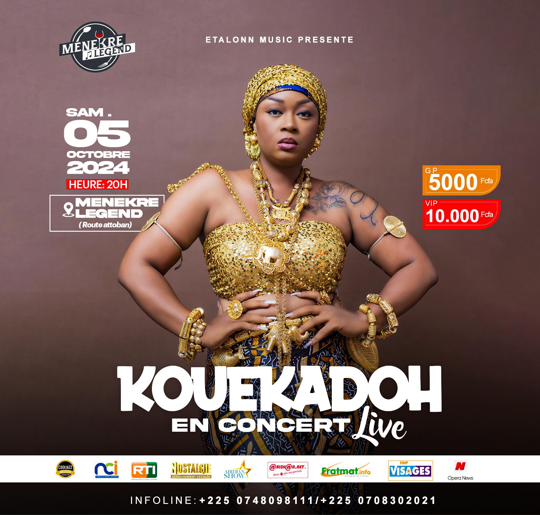 Cover Kouekadoh En Concert Live  Samedi Le 05 Octobre 2024 à Menekre Legend Abidjan