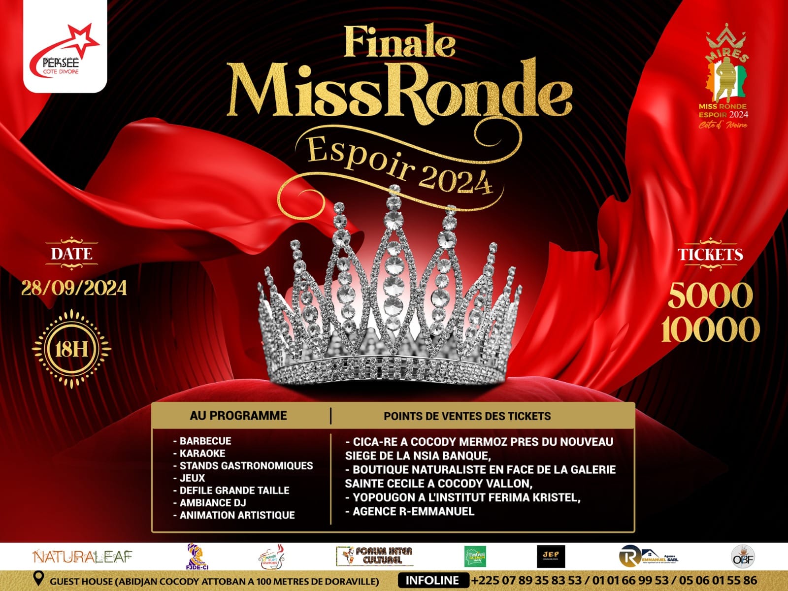 Cover Finale Miss Ronde Espoir 2024 Le 28 Septembre 2024 à Abidjan