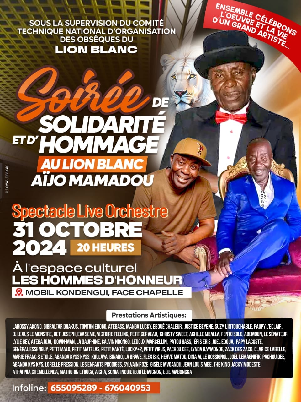 CoverSoirée De Solidarité et D'Hommage Au Lion Blanc AIJO Mamadou Le 31 Octobre 2024