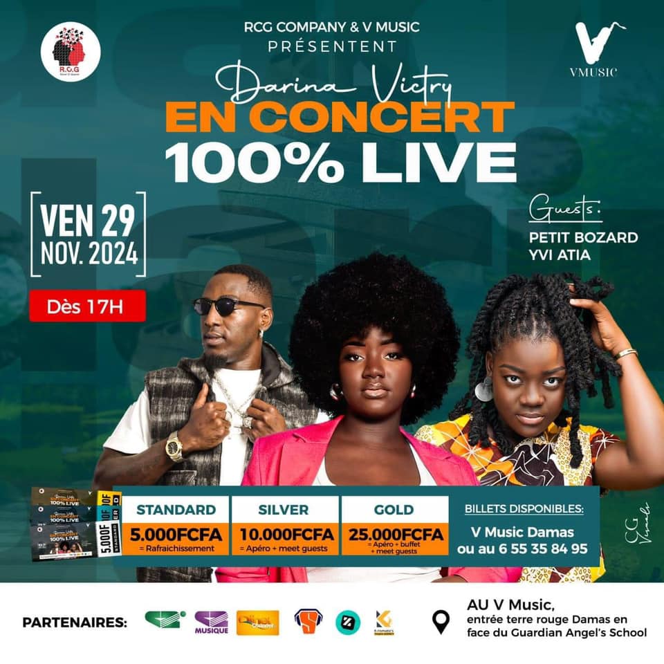 Cover Darina Victry En Concert 100% Live Vendredi 29 Novembre 2024 à Yaoundé