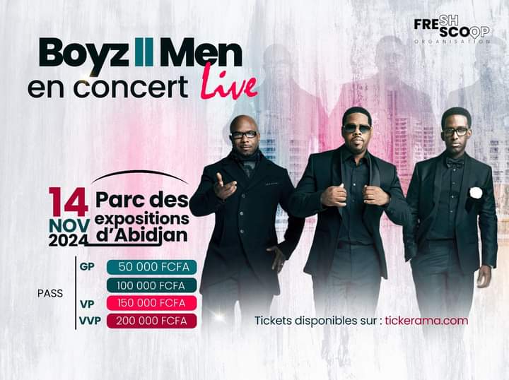 Cover Boyz II Men En Concert Live Le 14 Novembre 2024 Au Parc Des Expositions D'Abidjan