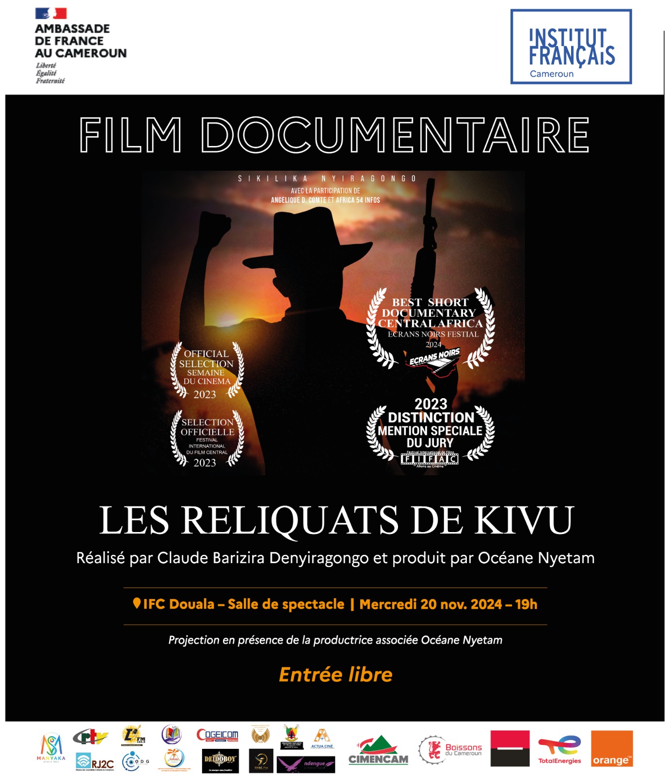 Cover Projection Du Film Les Reliquats De Kivu Mercredi 20 Novembre 2024 à L'IFC Douala