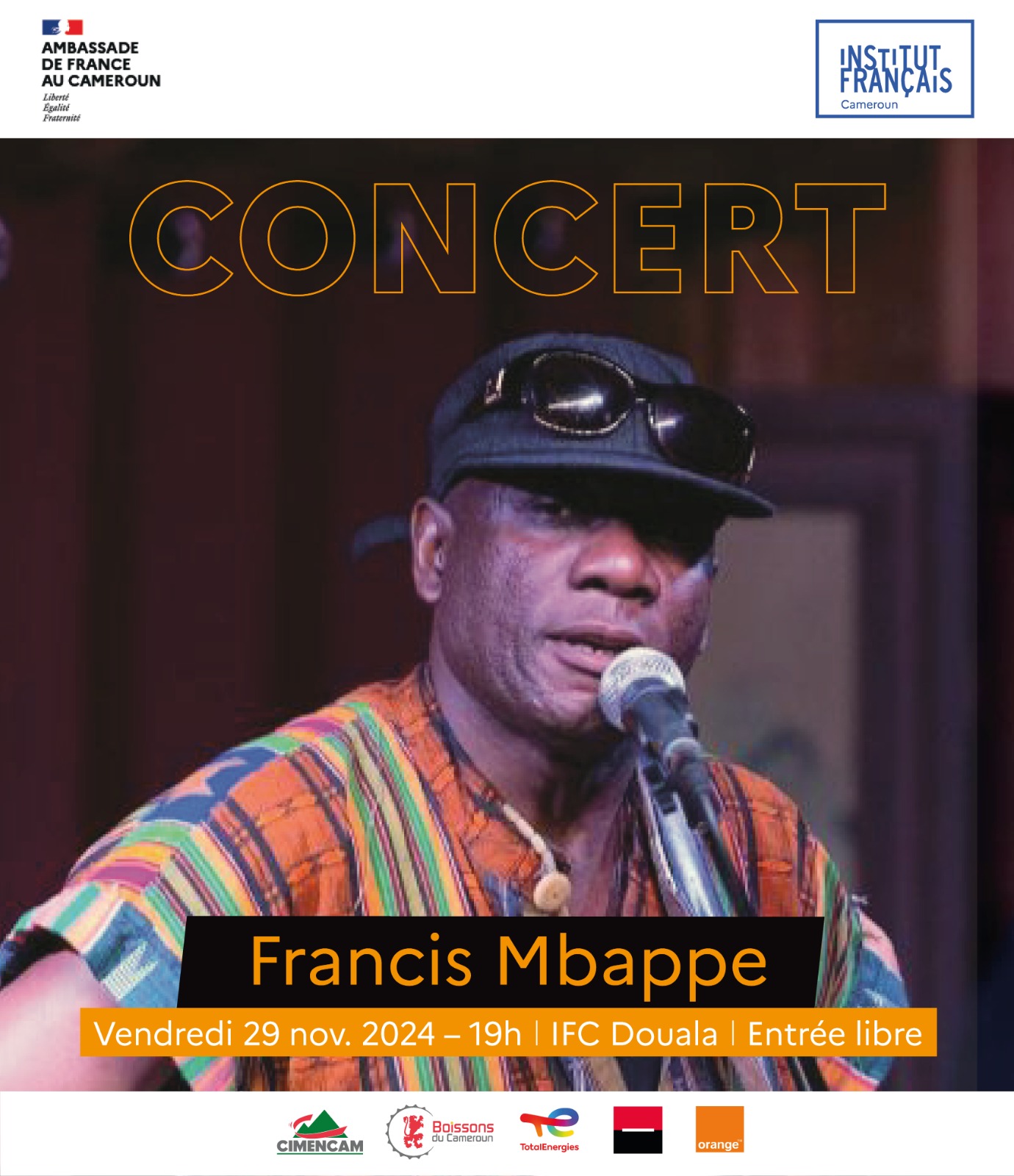 CoverFrancis Mbappe En Concert Vendredi 29 Novembre 2024 à L'IFC Douala