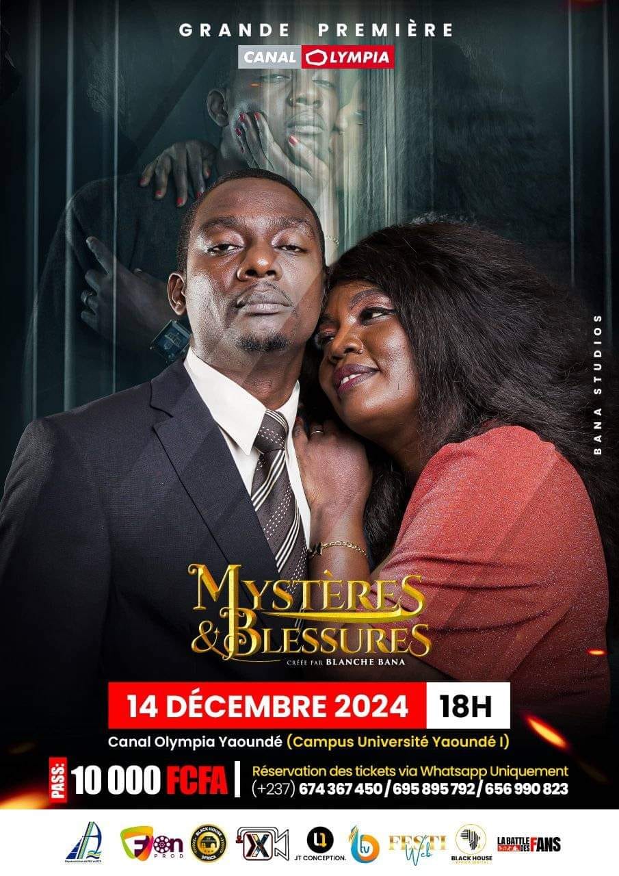 Cover Projection Du Film Mystères et Blessures Le 14 Décembre 2024 Au Canal Olympia Yaoundé