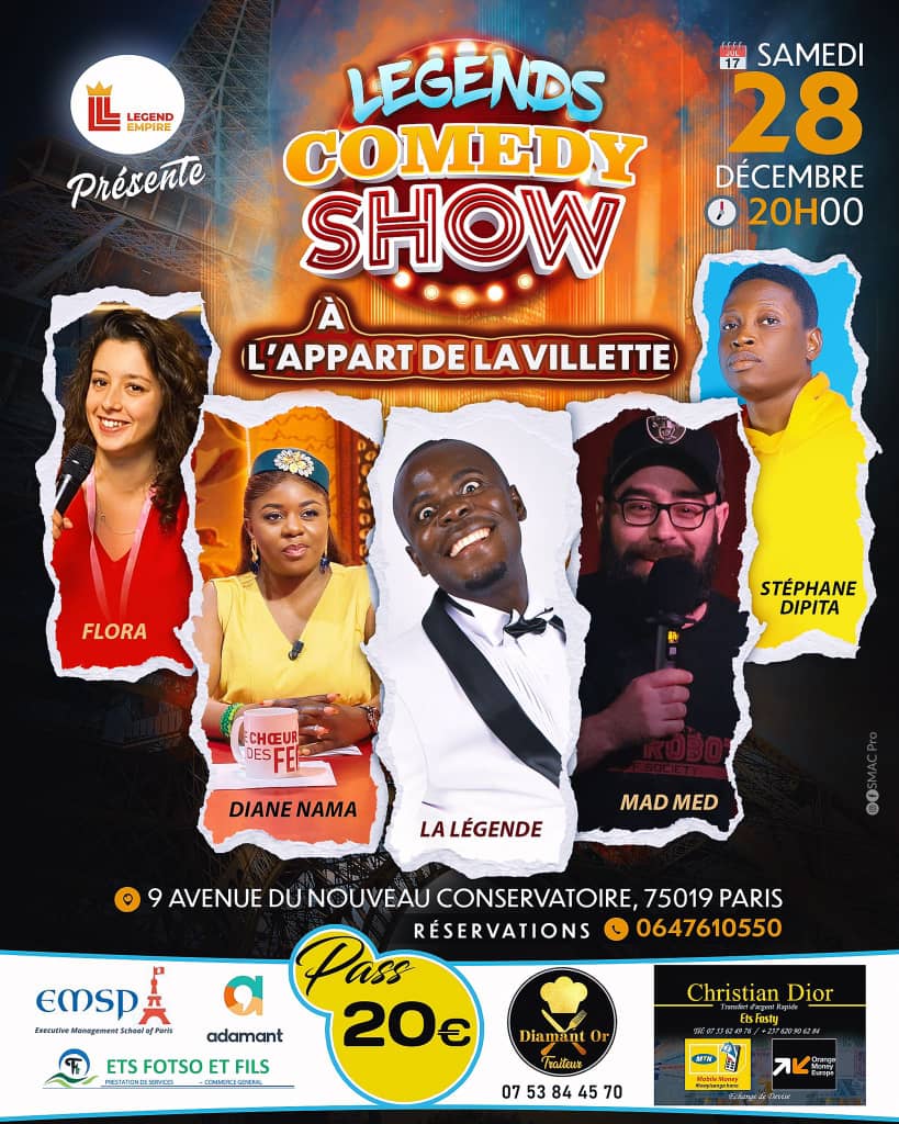 Cover Legends Comedy Show Samedi 28 Décembre 2024  à L'Appart De La Villette à Paris