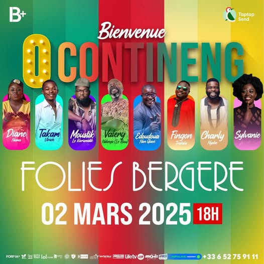 CoverBienvenue O Contineng Le 02 Mars 2025 Aux Folies Bergère Paris