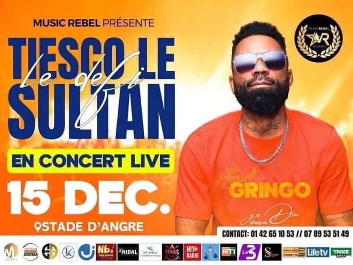 Cover Tiesco Le Sultan En Concert Live Le 15 Décembre 2024 Au Stade D'angre Abidjan