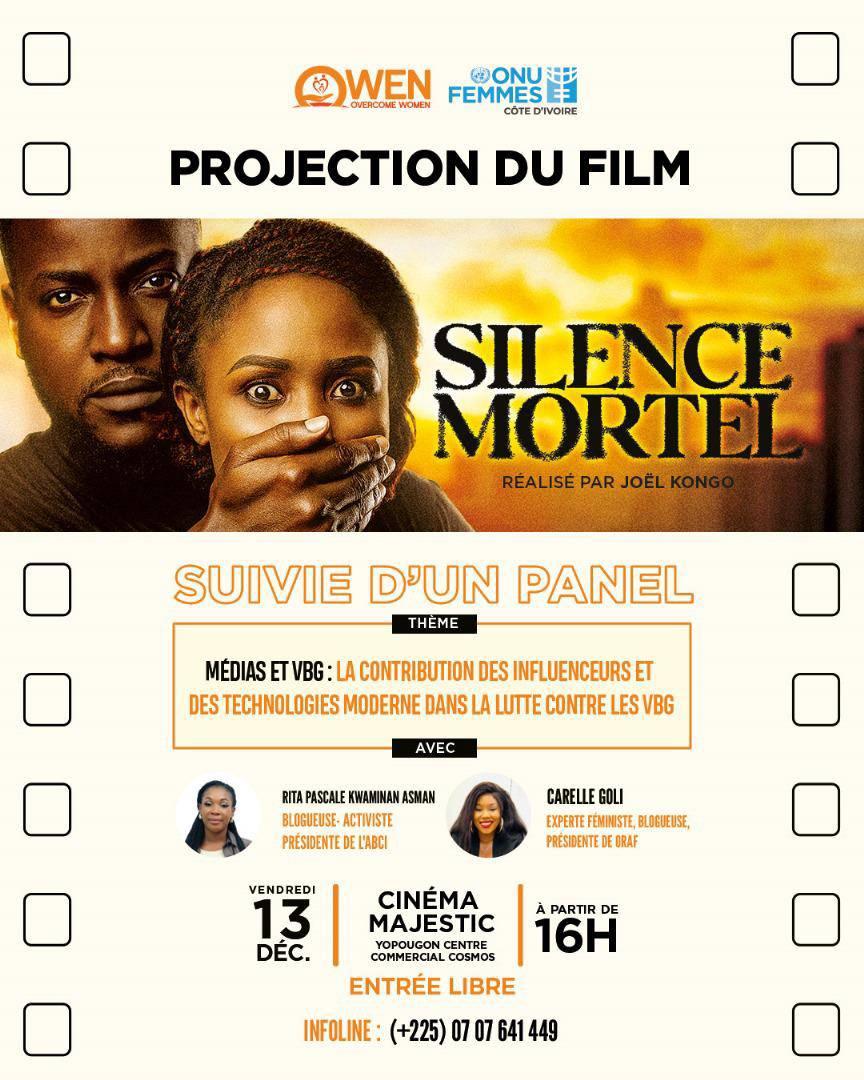 Cover Projection du film SILENCE MORTEL  Vendredi 13 Décembre 2024 à Yopougon