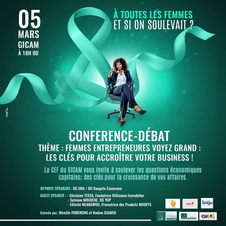 Cover Conférence Débat GICAM - Femmes Entrepreneures le 5 mars 2020