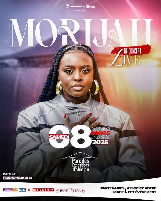 Cover Morijah En Concert Live Samedi 08 Mars 2025 Au Parc Des Expositions d'Abidjan