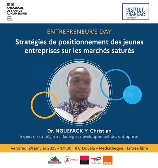 Cover Entrepreneur's Day Vendredi 24 Janvier 2025 à l'IFC Douala