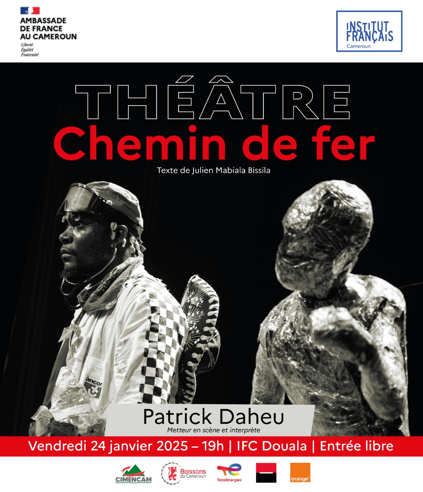 Cover Théâtre Chemin De Fer Vendredi 24 Janvier 2025 à L'IFC Douala