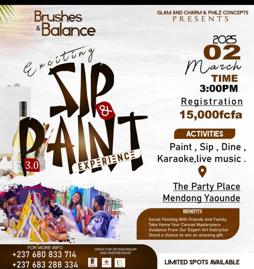 Cover SIP And Paint Expérience 02 March 2025 In Yaoundé